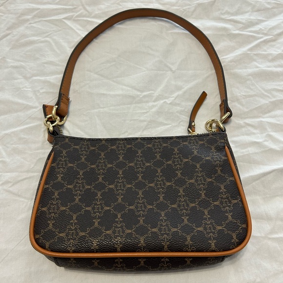 Nanette Lepore Small Brown Logo Print Shoulder Bag - Picture 3 of 7